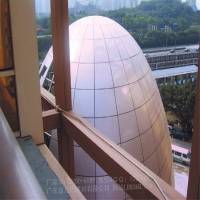 双曲铝单板弧形分割，铝单板双曲和单曲的区别！