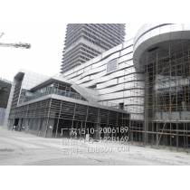 Construction of aluminum veneer for exterior wall of high end commercial building