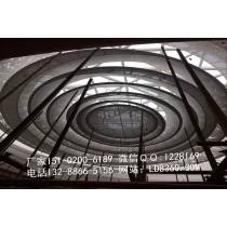 Hotel lobby arc aluminum plate, spherical atrium ceiling