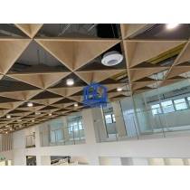GM after sales service department wood grain triangle shaped ceiling