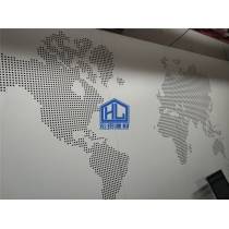 Map punch panel background wall