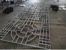 Aluminum grille ceiling - metal grid