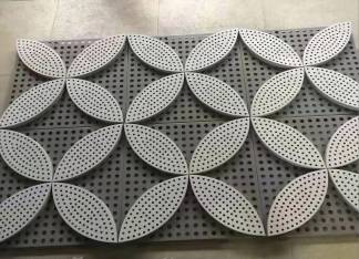 冲孔元宝铝板门头，组合元宝造型