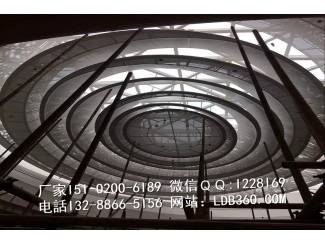 酒店大堂弧形铝板，球形中庭天花