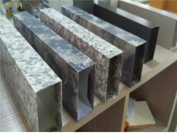 仿石纹铝方通、石纹铝方管
