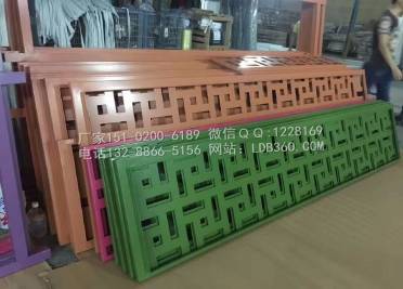 型材窗花，方管护栏板，金属木纹花格