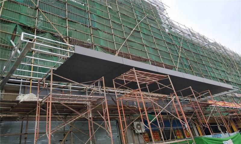 商场门头遮阳雨披铝板