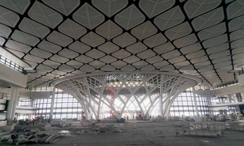 展馆菱形叶子天花