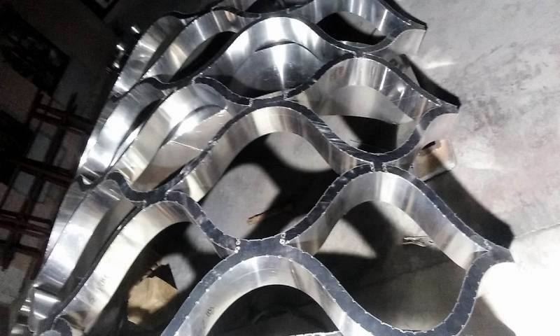 双波浪弧形廊桥铝板