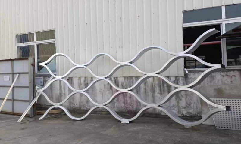 双波浪弧形廊桥铝板