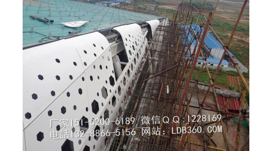 Hexagonal hole curtain wall panel