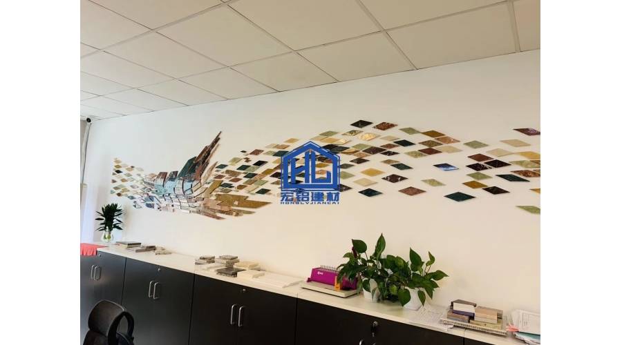 出口卡塔尔-隧道彩色几何造型装饰铝板