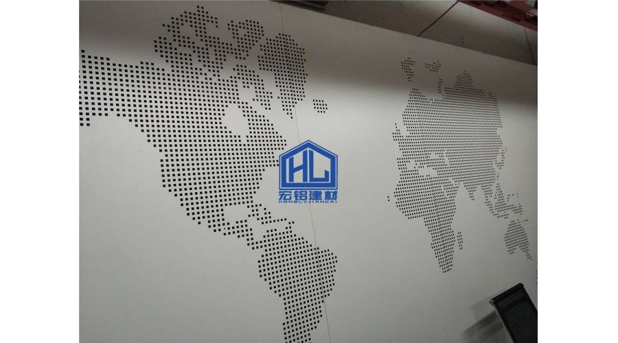 Map punch panel background wall