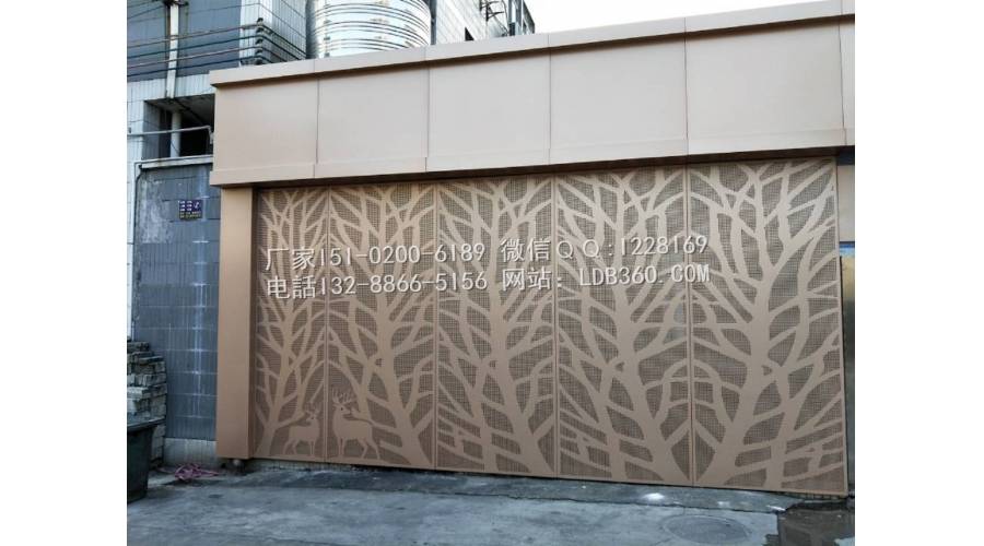 Graphic engraving curtain wall panel - Custom Pattern